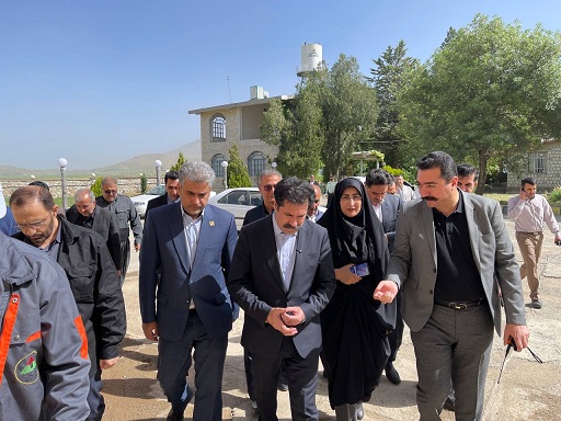 دکتر حسین زاده معاون توسعه روستایی و مناطق محروم رئیس جمهور به همراهی خانم دکتر جشن پرور فرماندار روانسر از مجتمع شیمیایی بیستون واقع در بخش مرکزی شهرستان روانسر بازدید نمودند